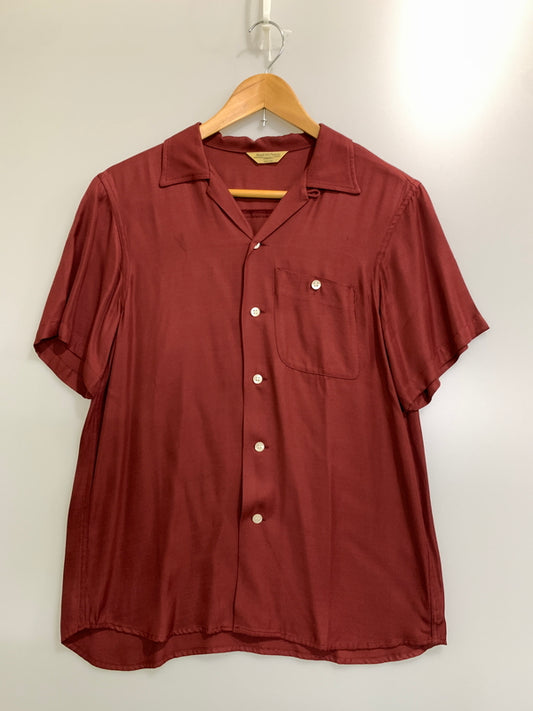 【中古品】【メンズ】 VARDE77 バルデセブンティセブン FLOWER BOLLING SHIRTS 9017SS-CM-SR01 フラワー ボウリング シャツ メンズ トップス 半袖シャツ 花 刺繍 140-260731-em-62-min サイズ：1 カラー：マルーン 万代Net店