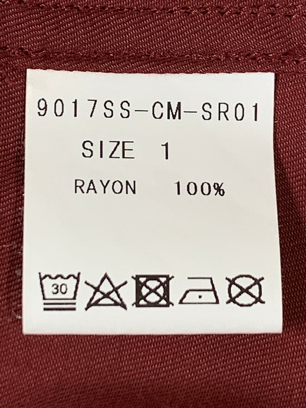 【中古品】【メンズ】 VARDE77 バルデセブンティセブン FLOWER BOLLING SHIRTS 9017SS-CM-SR01 フラワー ボウリング シャツ メンズ トップス 半袖シャツ 花 刺繍 140-260731-em-62-min サイズ：1 カラー：マルーン 万代Net店