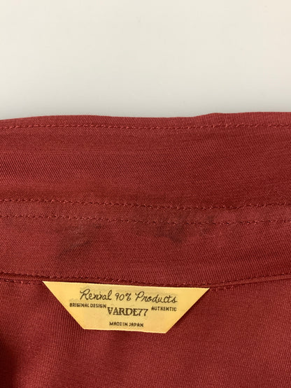 【中古品】【メンズ】 VARDE77 バルデセブンティセブン FLOWER BOLLING SHIRTS 9017SS-CM-SR01 フラワー ボウリング シャツ メンズ トップス 半袖シャツ 花 刺繍 140-260731-em-62-min サイズ：1 カラー：マルーン 万代Net店