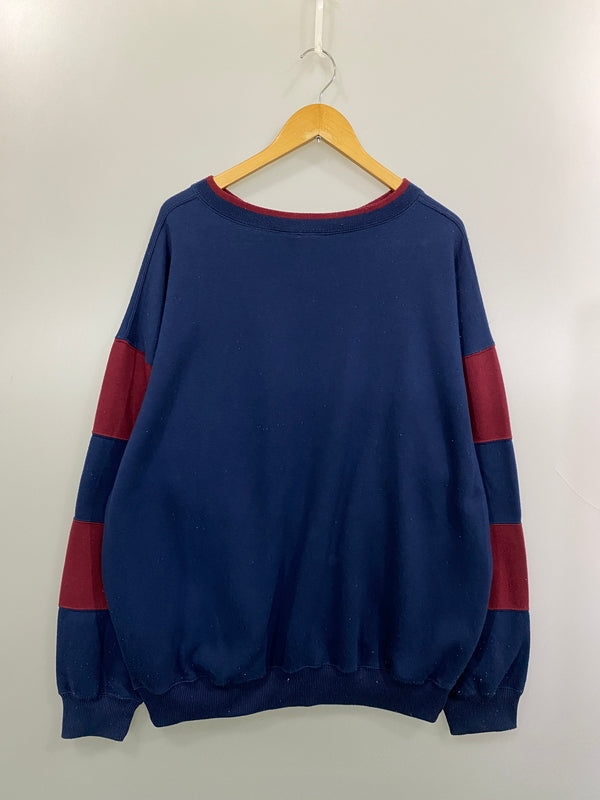 【中古品】【メンズ】 NUCLEUS ニュークリアス 90's CREW SWEAT SHIRT 90年代 クルー スウェットシャツ トレーナー トップス 146-260715-yn-26-min サイズ：XXL カラー：ネイビー 万代Net店