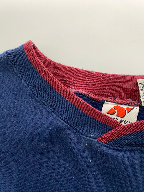 【中古品】【メンズ】 NUCLEUS ニュークリアス 90's CREW SWEAT SHIRT 90年代 クルー スウェットシャツ トレーナー トップス 146-260715-yn-26-min サイズ：XXL カラー：ネイビー 万代Net店