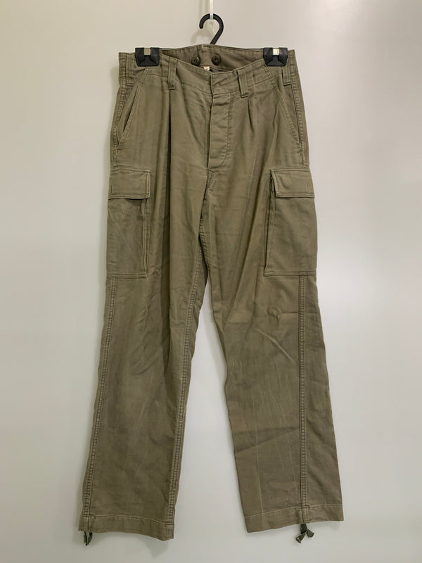 【中古品】【メンズ】 GERMANY ARMY ジャーマニー アーミー 90S MOLESKIN PANTS 90年代 モールスキンパンツ メンズ ヴィンテージ ボトムス 156-260704-hu-22-min サイズ：1 カラー：カーキ系 万代Net店