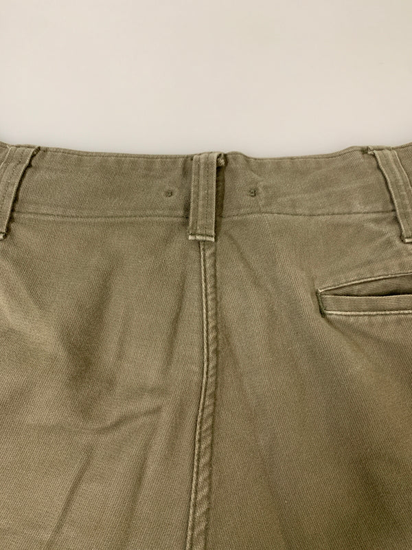 【中古品】【メンズ】 GERMANY ARMY ジャーマニー アーミー 90S MOLESKIN PANTS 90年代 モールスキンパンツ メンズ ヴィンテージ ボトムス 156-260704-hu-22-min サイズ：1 カラー：カーキ系 万代Net店