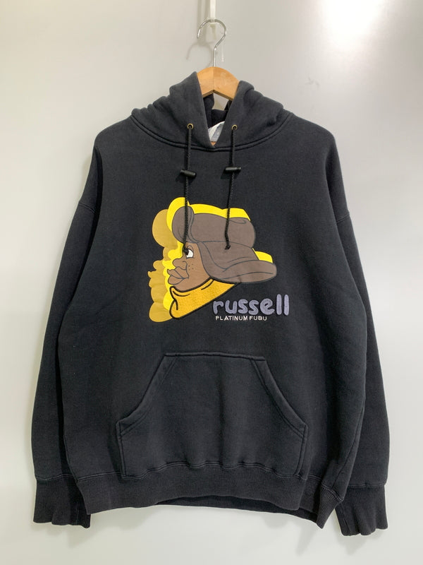 【中古品】【メンズ】 PLATINUM FUBU プラティナムフブ RUSSELL HOODIE プルオーバーパーカー 146-260718-AS-30-min サイズ：F カラー：ブラック 万代Net店