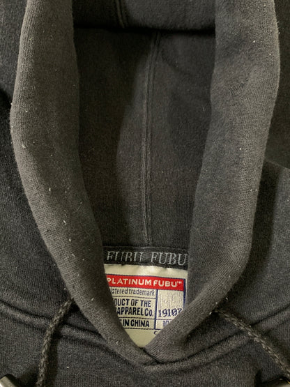 【中古品】【メンズ】 PLATINUM FUBU プラティナムフブ RUSSELL HOODIE プルオーバーパーカー 146-260718-AS-30-min サイズ：F カラー：ブラック 万代Net店