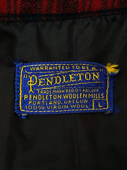 【中古品】【メンズ】 PENDLETON ペンドルトン BOARD SHIRT 50'S ボード シャツ 50年代 メンズ トップス ヴィンテージ 長袖 146-260213-em-32-min サイズ：L カラー：レッド/ブラック（チェック） 万代Net店