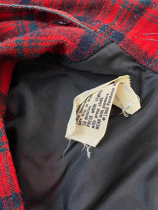 【中古品】【メンズ】 PENDLETON ペンドルトン BOARD SHIRT 50'S ボード シャツ 50年代 メンズ トップス ヴィンテージ 長袖 146-260213-em-32-min サイズ：L カラー：レッド/ブラック（チェック） 万代Net店