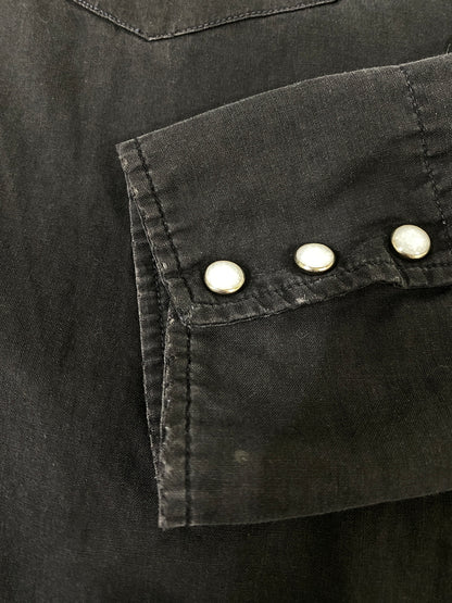 【現状渡し品】【メンズ】 KARMAN カルマン 50's WESTERN SHIRT ウエスタンシャツ 長袖シャツ トップス 146-260709-yn-08-min サイズ：M カラー：ブラック 万代Net店