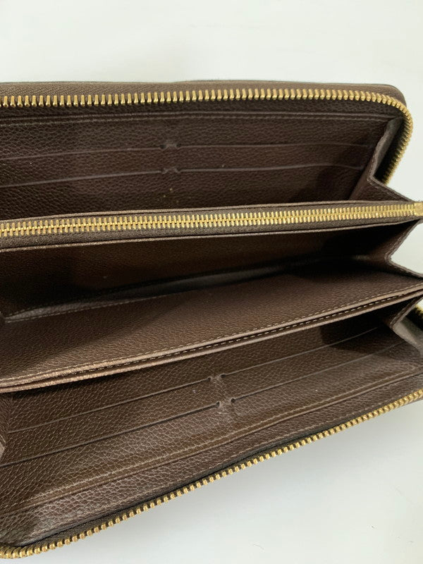 【中古品】【メンズ/レディース】 LOUIS VUITTON ルイ・ヴィトン モノグラム・アンプラント ジッピー・ウォレット M60548 SP2144 ラウンドファスナー ロングウォレット 長財布 179-260214-kk-39-min カラー：テール 万代Net店