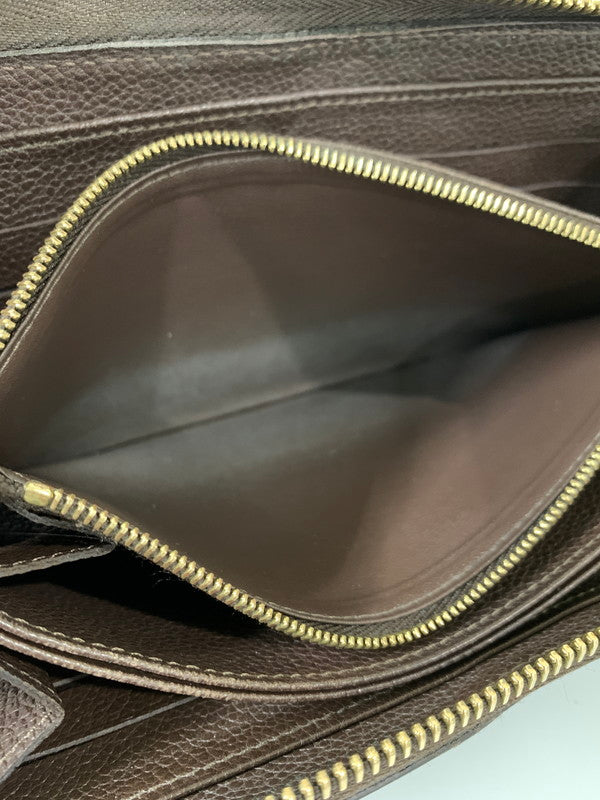 【中古品】【メンズ/レディース】 LOUIS VUITTON ルイ・ヴィトン モノグラム・アンプラント ジッピー・ウォレット M60548 SP2144 ラウンドファスナー ロングウォレット 長財布 179-260214-kk-39-min カラー：テール 万代Net店