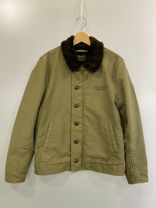 【中古品】【メンズ】 WACKO MARIA ワコマリア 15AW N-1 DECK JACKET N-1 デッキジャケット アウター 142-260214-kk-08-min サイズ：M カラー：カーキ 万代Net店