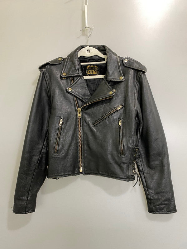 【現状渡し品】【レディース】 HIGHWAY ONE ハイウェイ ワン DOUBLE LEATHER JACKET ダブル レザー ジャケット アウター 169-260918-hu-27-min サイズ：S カラー：ブラック 万代Net店