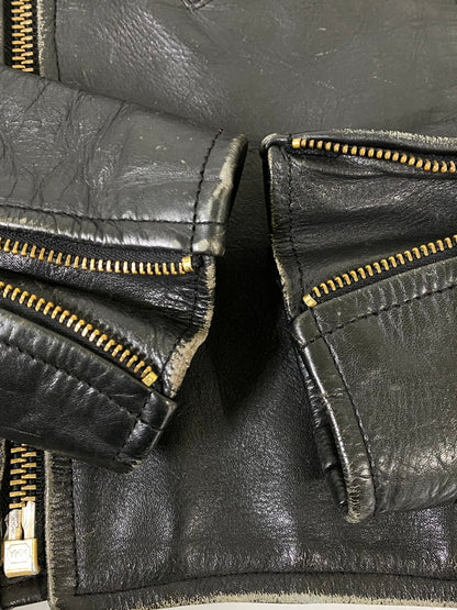 【現状渡し品】【レディース】 HIGHWAY ONE ハイウェイ ワン DOUBLE LEATHER JACKET ダブル レザー ジャケット アウター 169-260918-hu-27-min サイズ：S カラー：ブラック 万代Net店