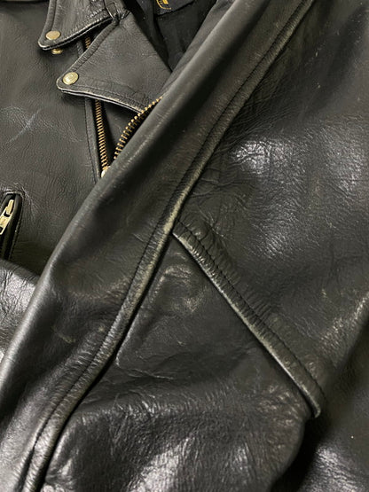【現状渡し品】【レディース】 HIGHWAY ONE ハイウェイ ワン DOUBLE LEATHER JACKET ダブル レザー ジャケット アウター 169-260918-hu-27-min サイズ：S カラー：ブラック 万代Net店