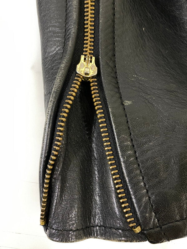 【現状渡し品】【レディース】 HIGHWAY ONE ハイウェイ ワン DOUBLE LEATHER JACKET ダブル レザー ジャケット アウター 169-260918-hu-27-min サイズ：S カラー：ブラック 万代Net店
