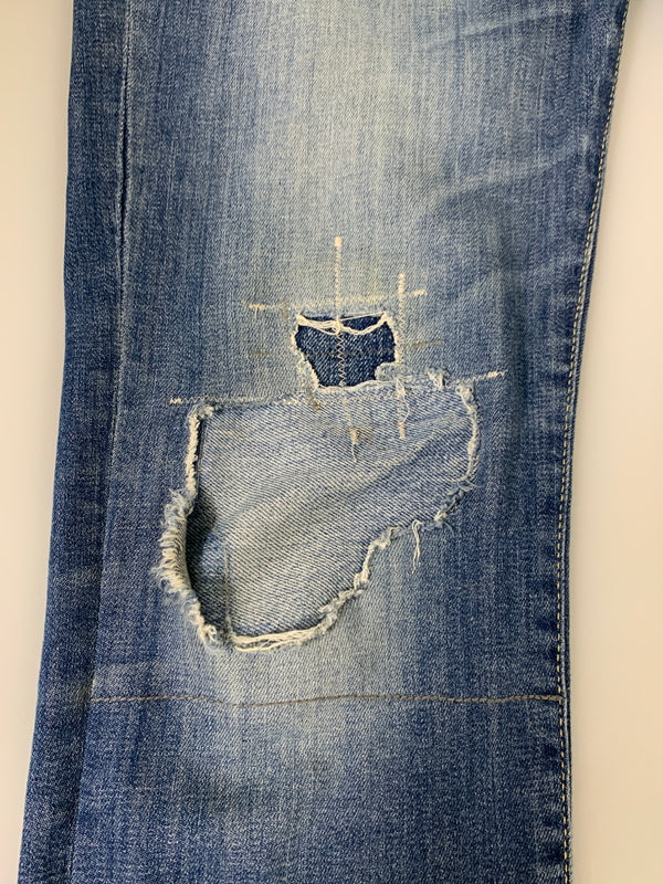 【中古品】【メンズ】 HYSTERIC GLAMOUR ヒステリックグラマー KPR加工 DENIM PANTS デニムパンツ 16SS 0261AP14 メンズ ボトムス ジーパン 151-260704-hu-29-min サイズ：32 カラー：ブルーインディゴ 万代Net店