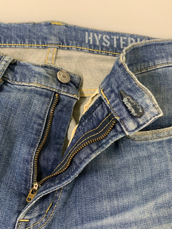 【中古品】【メンズ】 HYSTERIC GLAMOUR ヒステリックグラマー KPR加工 DENIM PANTS デニムパンツ 16SS 0261AP14 メンズ ボトムス ジーパン 151-260704-hu-29-min サイズ：32 カラー：ブルーインディゴ 万代Net店