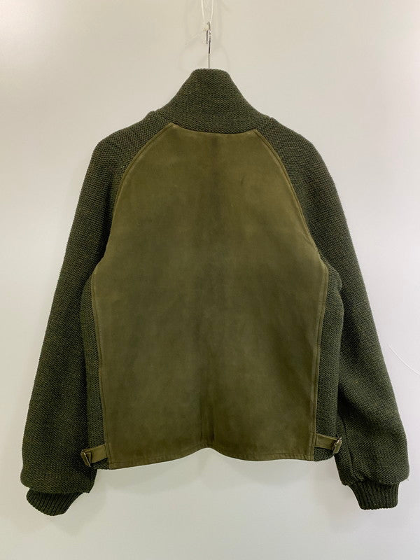 【中古品】【メンズ】 TENDERLOIN テンダーロイン 13AW 本店限定 レザー ワーク ジャケット 裏地キルティング メンズ アウター 142-260213-em-26-min サイズ：M カラー：モスグリーン 万代Net店