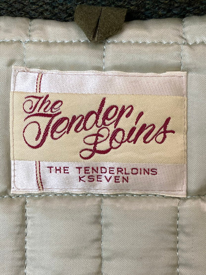 【中古品】【メンズ】 TENDERLOIN テンダーロイン 13AW 本店限定 レザー ワーク ジャケット 裏地キルティング メンズ アウター 142-260213-em-26-min サイズ：M カラー：モスグリーン 万代Net店