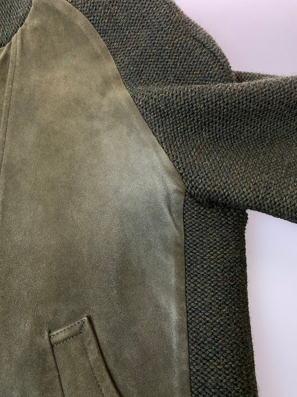 【中古品】【メンズ】 TENDERLOIN テンダーロイン 13AW 本店限定 レザー ワーク ジャケット 裏地キルティング メンズ アウター 142-260213-em-26-min サイズ：M カラー：モスグリーン 万代Net店