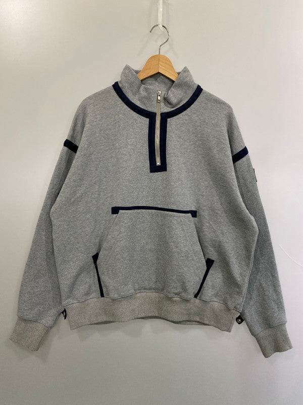 【中古品】【メンズ】 PHINGERIN フィンガリン QUARTER ZIP SWEATSHIRT PD-252-HCS-011 クオーター ジップ スウェットシャツ トップス 140-260214-kk-05-min サイズ：L カラー：グレー 万代Net店