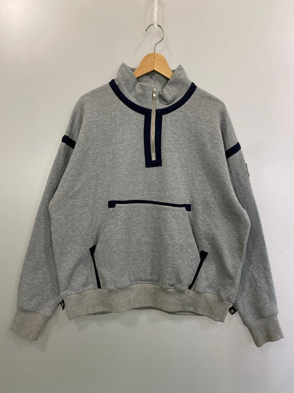 【中古品】【メンズ】 PHINGERIN フィンガリン QUARTER ZIP SWEATSHIRT PD-252-HCS-011 クオーター ジップ スウェットシャツ トップス 140-260214-kk-05-min サイズ：L カラー：グレー 万代Net店