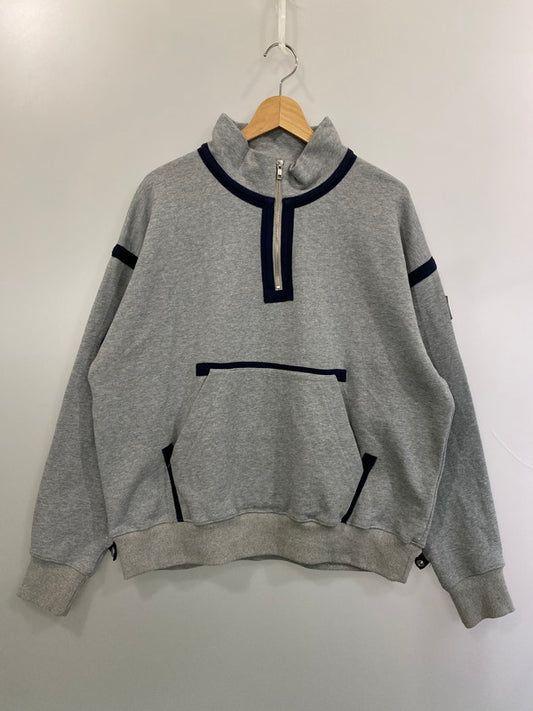 【中古品】【メンズ】 PHINGERIN フィンガリン QUARTER ZIP SWEATSHIRT PD-252-HCS-011 クオーター ジップ スウェットシャツ トップス 140-260214-kk-05-min サイズ：L カラー：グレー 万代Net店