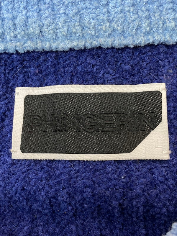【中古品】【メンズ】 PHINGERIN フィンガリン 24AW PG1 KNIT PD-242-KN-011 ニットジャケット ライトアウター 140-260214-kk-04-min サイズ：L カラー：SAX×BLUEBLUE 万代Net店