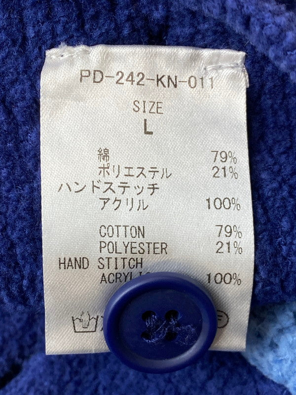 【中古品】【メンズ】 PHINGERIN フィンガリン 24AW PG1 KNIT PD-242-KN-011 ニットジャケット ライトアウター 140-260214-kk-04-min サイズ：L カラー：SAX×BLUEBLUE 万代Net店