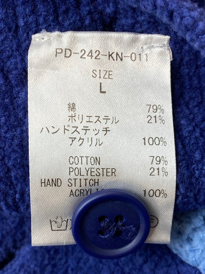 【中古品】【メンズ】 PHINGERIN フィンガリン 24AW PG1 KNIT PD-242-KN-011 ニットジャケット ライトアウター 140-260214-kk-04-min サイズ：L カラー：SAX×BLUEBLUE 万代Net店
