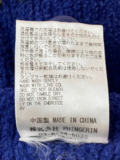 【中古品】【メンズ】 PHINGERIN フィンガリン 24AW PG1 KNIT PD-242-KN-011 ニットジャケット ライトアウター 140-260214-kk-04-min サイズ：L カラー：SAX×BLUEBLUE 万代Net店