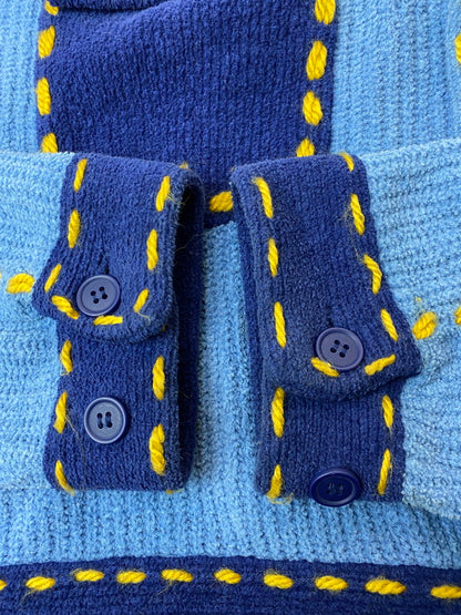 【中古品】【メンズ】 PHINGERIN フィンガリン 24AW PG1 KNIT PD-242-KN-011 ニットジャケット ライトアウター 140-260214-kk-04-min サイズ：L カラー：SAX×BLUEBLUE 万代Net店