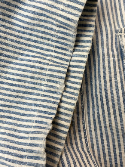【中古品】【メンズ】 FRAGMENT フラグメントデザイン × LEVIS リーバイス HICKORY SS SHIRT ヒッコリー 半袖シャツ トップス 142-260626-jt-05-min サイズ：L カラー：LIGHTBLUE WHITE 万代Net店