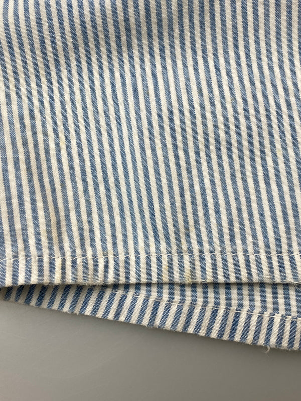 【中古品】【メンズ】 FRAGMENT フラグメントデザイン × LEVIS リーバイス HICKORY SS SHIRT ヒッコリー 半袖シャツ トップス 142-260626-jt-05-min サイズ：L カラー：LIGHTBLUE WHITE 万代Net店
