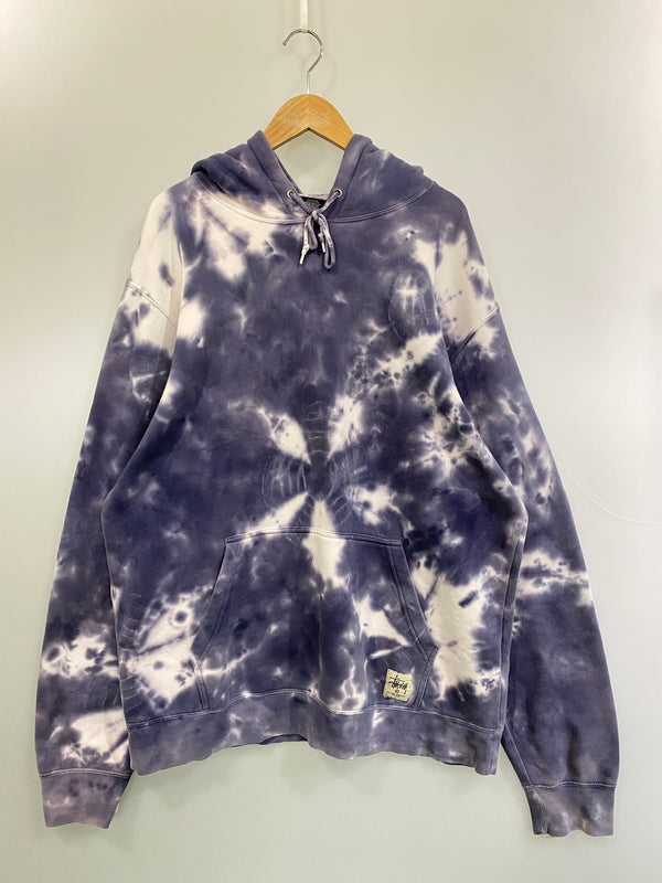 【現状渡し品】【メンズ】 STUSSY ステューシー L/S HOODED タイダイ ロングスリーブフーデッド パーカー トップス 142-260626-yn-36-min サイズ：XL カラー：パープル 万代Net店