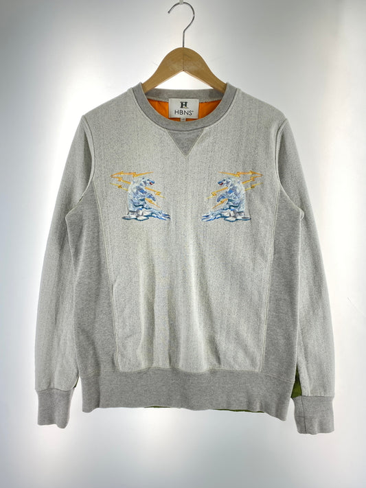 【中古品】【メンズ】 HBNS ハバノス QUILTING DOCKING SWEATSHIRT スウェットシャツ トレーナー 142-260711-AS-39-min サイズ：S カラー：グレー 万代Net店