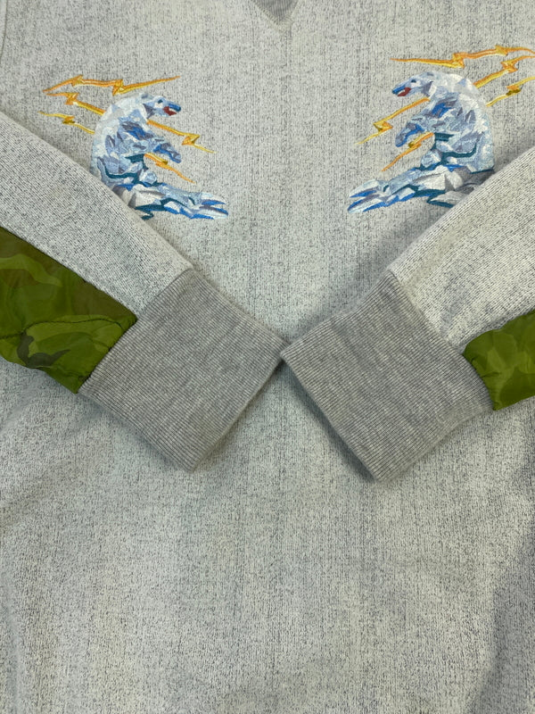 【中古品】【メンズ】 HBNS ハバノス QUILTING DOCKING SWEATSHIRT スウェットシャツ トレーナー 142-260711-AS-39-min サイズ：S カラー：グレー 万代Net店