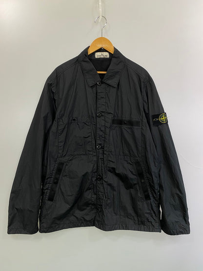 【中古品】【メンズ】 STONE ISLAND ストーンアイランド SEERSUCKER-TC JACKET 721544229 シアサッカー ティーシー ジャケット メンズアウター 141-260213-em-46-min サイズ：XL カラー：ブラック 万代Net店