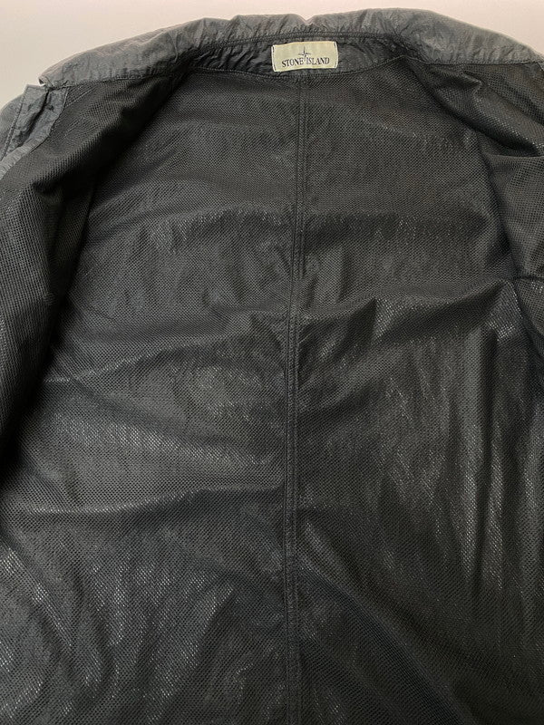 【中古品】【メンズ】 STONE ISLAND ストーンアイランド SEERSUCKER-TC JACKET 721544229 シアサッカー ティーシー ジャケット メンズアウター 141-260213-em-46-min サイズ：XL カラー：ブラック 万代Net店