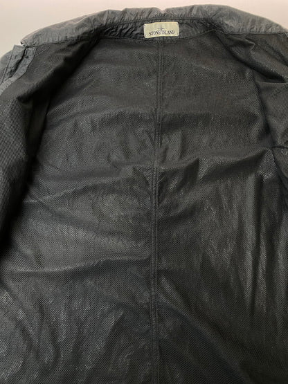 【中古品】【メンズ】 STONE ISLAND ストーンアイランド SEERSUCKER-TC JACKET 721544229 シアサッカー ティーシー ジャケット メンズアウター 141-260213-em-46-min サイズ：XL カラー：ブラック 万代Net店