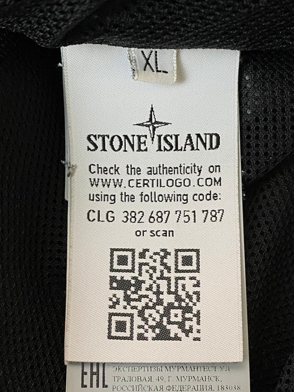 【中古品】【メンズ】 STONE ISLAND ストーンアイランド SEERSUCKER-TC JACKET 721544229 シアサッカー ティーシー ジャケット メンズアウター 141-260213-em-46-min サイズ：XL カラー：ブラック 万代Net店