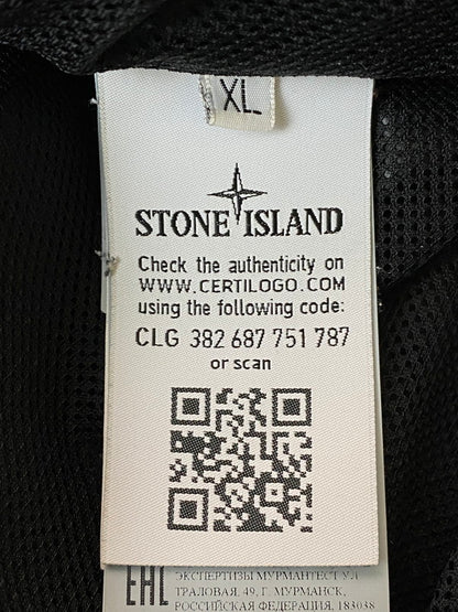 【中古品】【メンズ】 STONE ISLAND ストーンアイランド SEERSUCKER-TC JACKET 721544229 シアサッカー ティーシー ジャケット メンズアウター 141-260213-em-46-min サイズ：XL カラー：ブラック 万代Net店