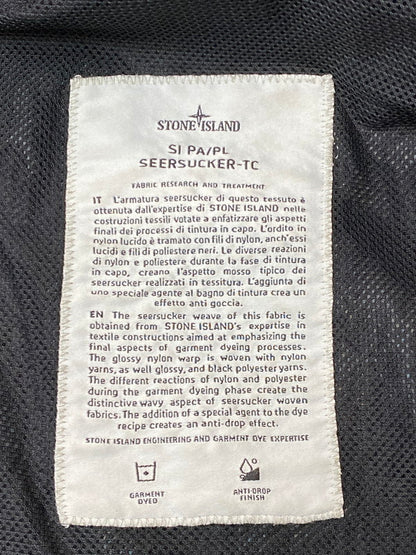 【中古品】【メンズ】 STONE ISLAND ストーンアイランド SEERSUCKER-TC JACKET 721544229 シアサッカー ティーシー ジャケット メンズアウター 141-260213-em-46-min サイズ：XL カラー：ブラック 万代Net店
