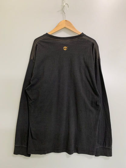 【現状渡し品】【メンズ】 TIMBERLAND ティンバーランド 90S LS TEE 長袖Tシャツ ロングスリーブ ヴィンテージ 146-260718-AS-10-min サイズ：M カラー：ブラック 万代Net店