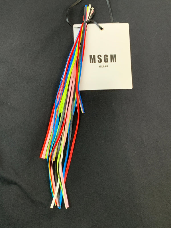 【中古品】【メンズ】 MSGM エムエスジーエム LOGO TEE ロゴ ティーシャツ 2000MM500 メンズ 半袖 ショートスリーブ 141-260709-hu-01-min サイズ：L カラー：ブラック 万代Net店