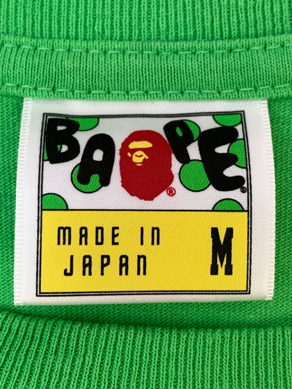 【中古品】【メンズ】 A BATHING APE アベイシングエイプ SHARK SS TEE ャーク ショートスリーブ ティーシャツ 半袖 Tシャツ メンズ 142-260630-hu-02-min サイズ：M カラー：グリーン 万代Net店