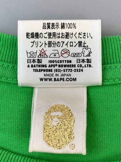 【中古品】【メンズ】 A BATHING APE アベイシングエイプ SHARK SS TEE ャーク ショートスリーブ ティーシャツ 半袖 Tシャツ メンズ 142-260630-hu-02-min サイズ：M カラー：グリーン 万代Net店
