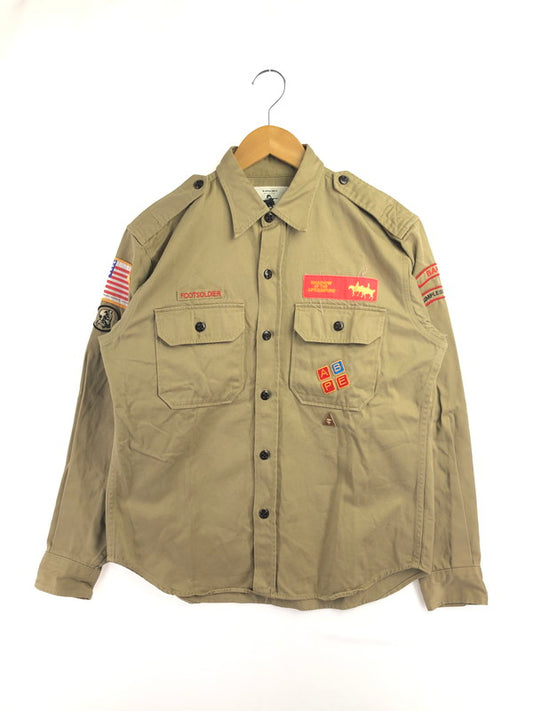 【中古品】【メンズ】 A BATHING APE アベイシングエイプ BOY SCOUT SHIRT ボーイ スカウト シャツ 長袖シャツ 142-260518-na-26-tagh サイズ：L カラー：ベージュ系 万代Net店
