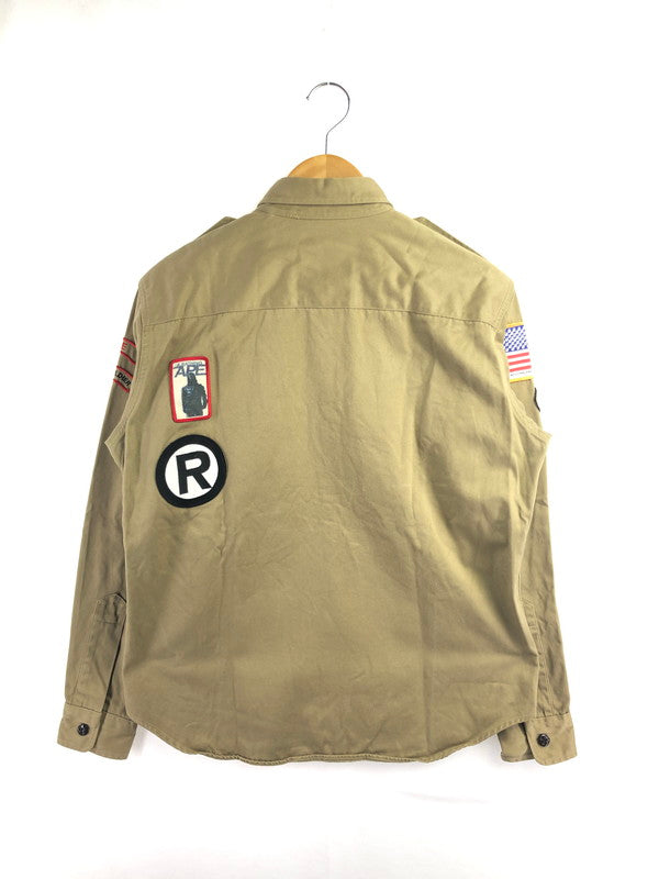 【中古品】【メンズ】 A BATHING APE アベイシングエイプ BOY SCOUT SHIRT ボーイ スカウト シャツ 長袖シャツ 142-260518-na-26-tagh サイズ：L カラー：ベージュ系 万代Net店