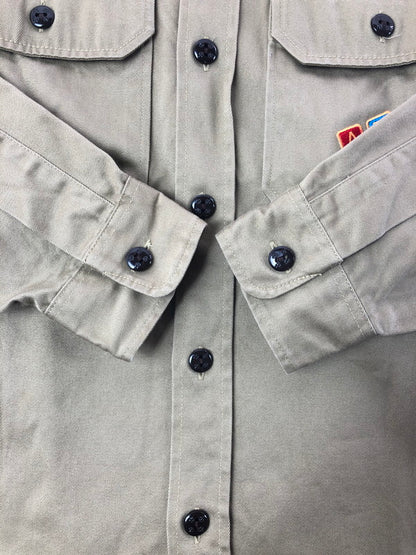 【中古品】【メンズ】 A BATHING APE アベイシングエイプ BOY SCOUT SHIRT ボーイ スカウト シャツ 長袖シャツ 142-260518-na-26-tagh サイズ：L カラー：ベージュ系 万代Net店